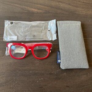 Cute Red Peepers Blue Light Readers +2.50